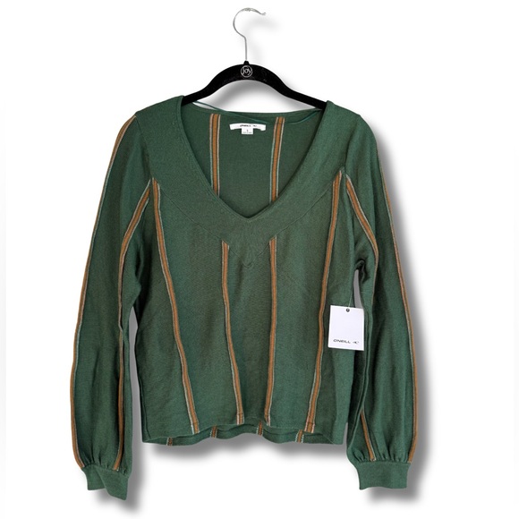 O'Neill Tops - O’Neill Green and Brown V-Neck Sweater